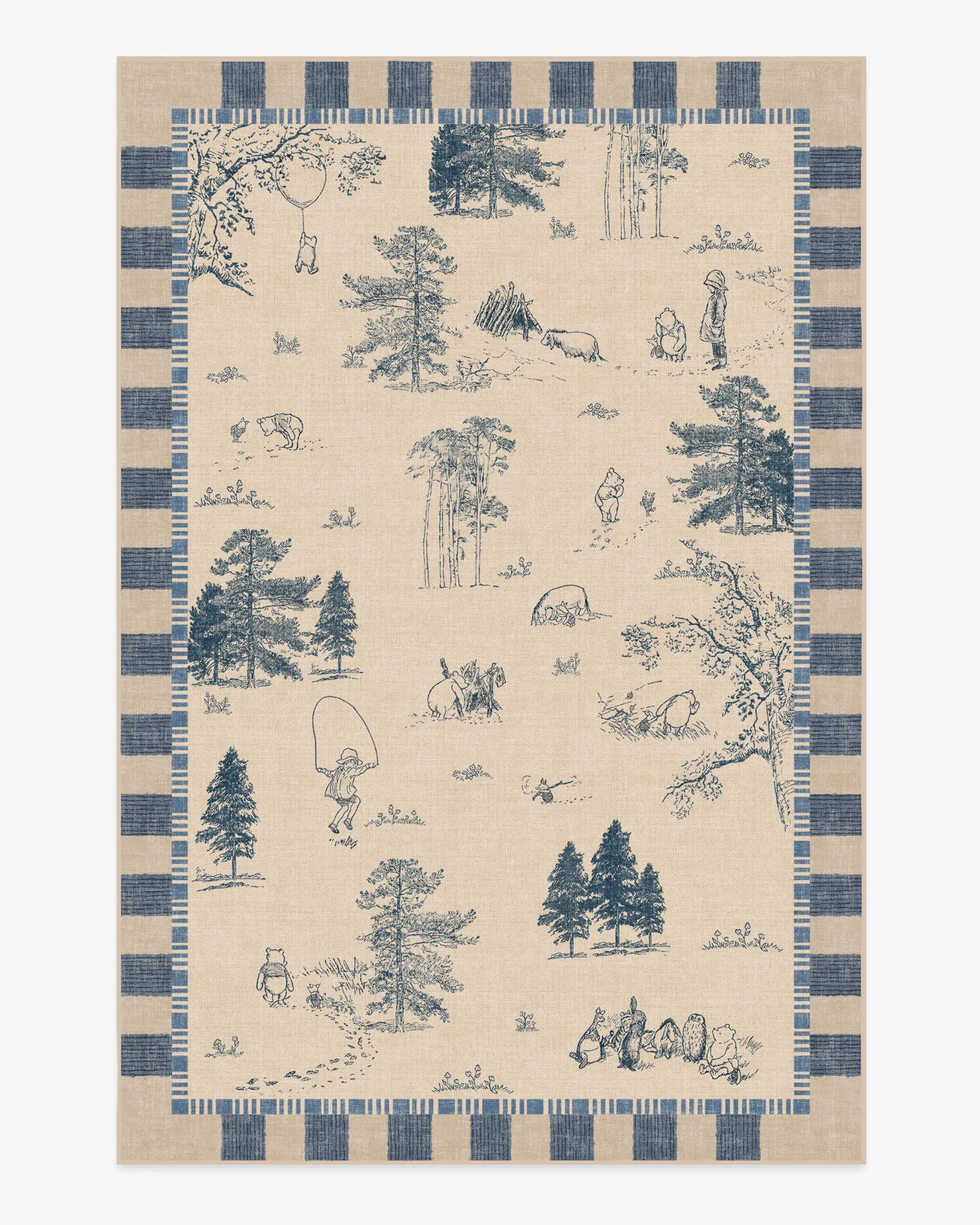 Storybook Grove Natural & Blue Rug