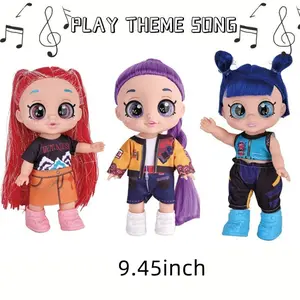 Kpop Dolls Set Rumi Mira Zoey Anime action figure doll 5D Eyes 10 Inch, K pop Cartoon Figure Gift Box Set, Themed Music，Kpop singing dolls, Character Figurine Collection,Gift for Fans & Girls Birthday Gifts, Mother's Day gift