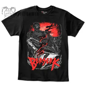 Berserk Artimation T-Shirt Skull Black Japan Anime 100 Cotton  L656 BMC