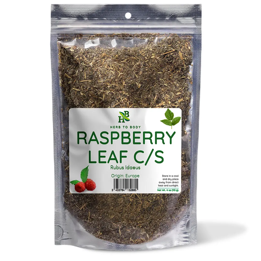 Herb To Body Raspberry Leaf C/S | Cut & Sifted | Rubus Idaeus | Wildcrafted | 4oz Tea Beverage