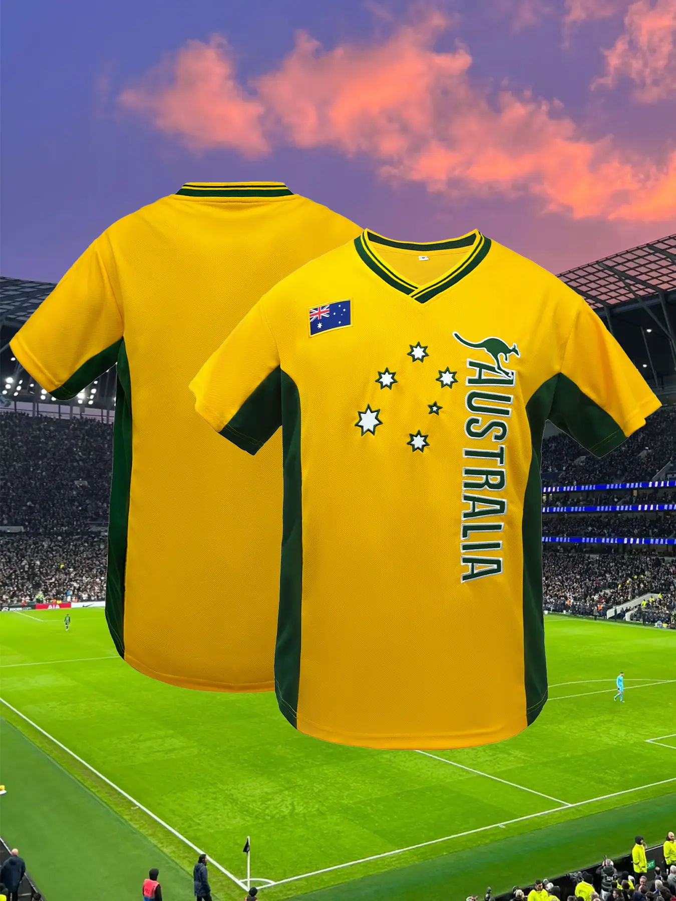 High-Quality Australia Embroidered Baseball Jersey, Loose Fit Breathable Sportswear, Unisex Style,Perfect for Outdoor Sports & Competition Wear, All Seasons