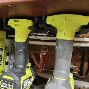 Industrial Tool Storage Rack, Ryobi, Garage and Workshop Storage Solution, Cordless Tool Organizer, Space Saving, Compatible with Multiple Models