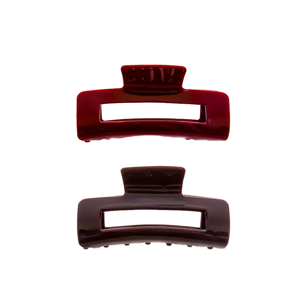Colored Gloss Cutout Claw Clip Combo Set