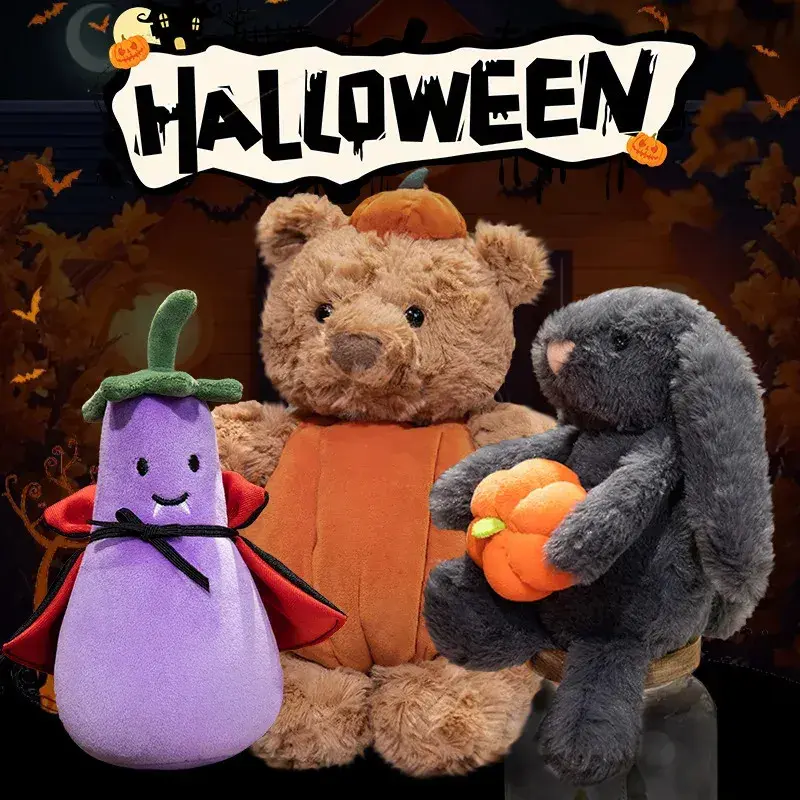 Jellycat Halloween Plush Collection – Pumpkin Bear, Bunny & Cute Halloween Stuffed Animals, Festive Gift for Kids & Plush Lovers