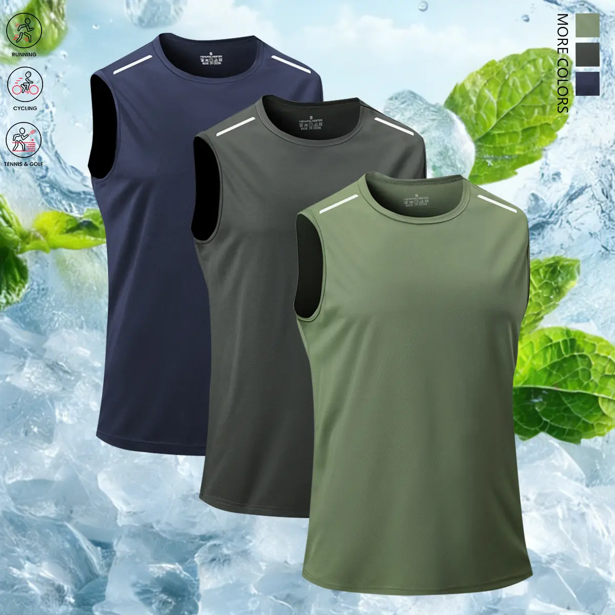 Military Green + Dark Gray + Concealment Blue