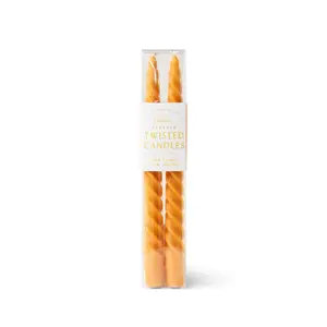 Golden Twisted Taper Candles