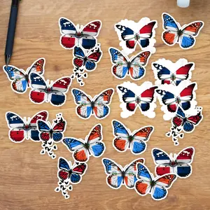 Stickers Pack 20 Pcs Dominican Laptop Bottle Car Republic Aesthetic Water Flag Waterproof Bumper Butterfly Luggage Skateboard Bike Colorful Vinyl Guitar