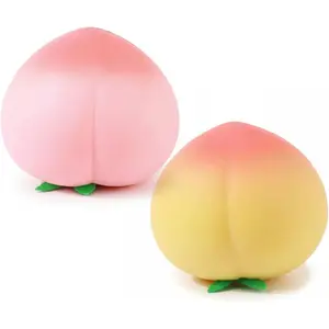 Peach Squishy Stress Relief Toy – Slow Rebound Soft Squeeze Peach for Adults, Sensory Fidget, Anxiety & Stress Relief, Fun Desk & Home Relaxation Gift carrot balloon wax slime dumpling salted butter