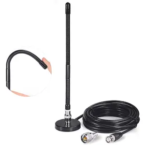 Bingfu CB Antenna 27MHz, Soft Whip, Magnetic Base, Compatible with Cobra, Midland, Uniden, Maxon Portable Handheld CB Radios