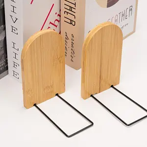 Simple and detachable wooden book stopper, anti slip book stopper used for bookshelves, heavy-duty book stoppers, and book racks