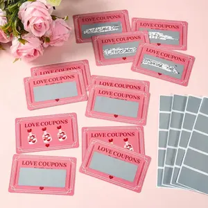 20 counts Scratch Off Love Coupon, DIY Valentine's Day Personalized Love Coupon, DIY Craft Romantic Scratch Off Date Ideas for Couples, Night Cards, Wife, Husband Couple Gift Night, Weddings Anniversaries