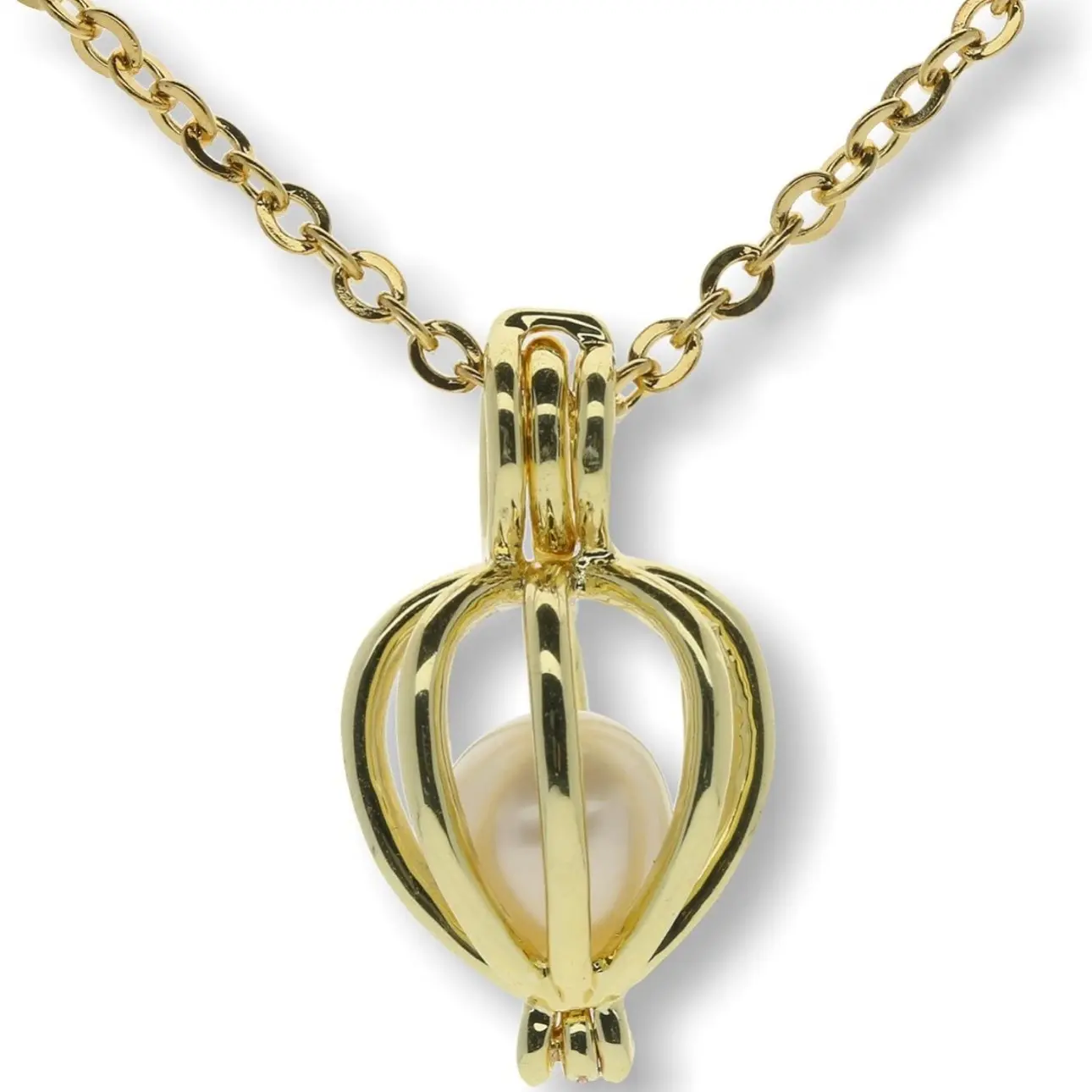 gold plated wish pearl necklace