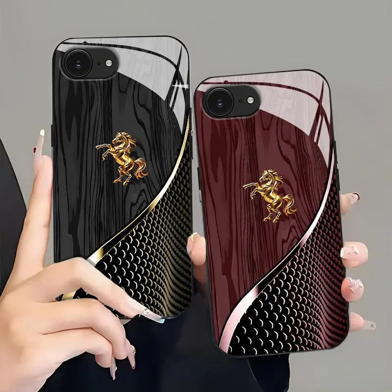 Suitable for [iPhone 16e] high-end phone case🤩， high-end patterns，lucky Horse, bringing you good fortune，multiple colors available,  drop-resistant and fingerprint-proof YM99