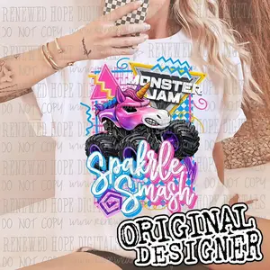 Youth and Adult Monster Jam Sparkle Smash Unicorn Truck T-Shirt Monster Truck Rally Graphic Tee Monster Truck Event Fan Gift, Racing Events, Monster Jam shirt, Monster Truck shirt, Monster Truck Fan Gift, Youth clothing, summer outfit