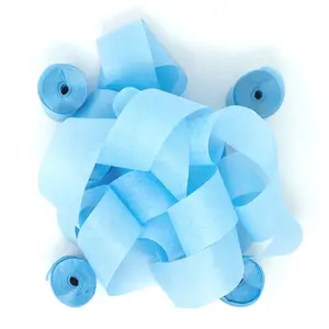 Baby Blue Tissue Paper Streamers - 30 Rolls (1/2" x 18')