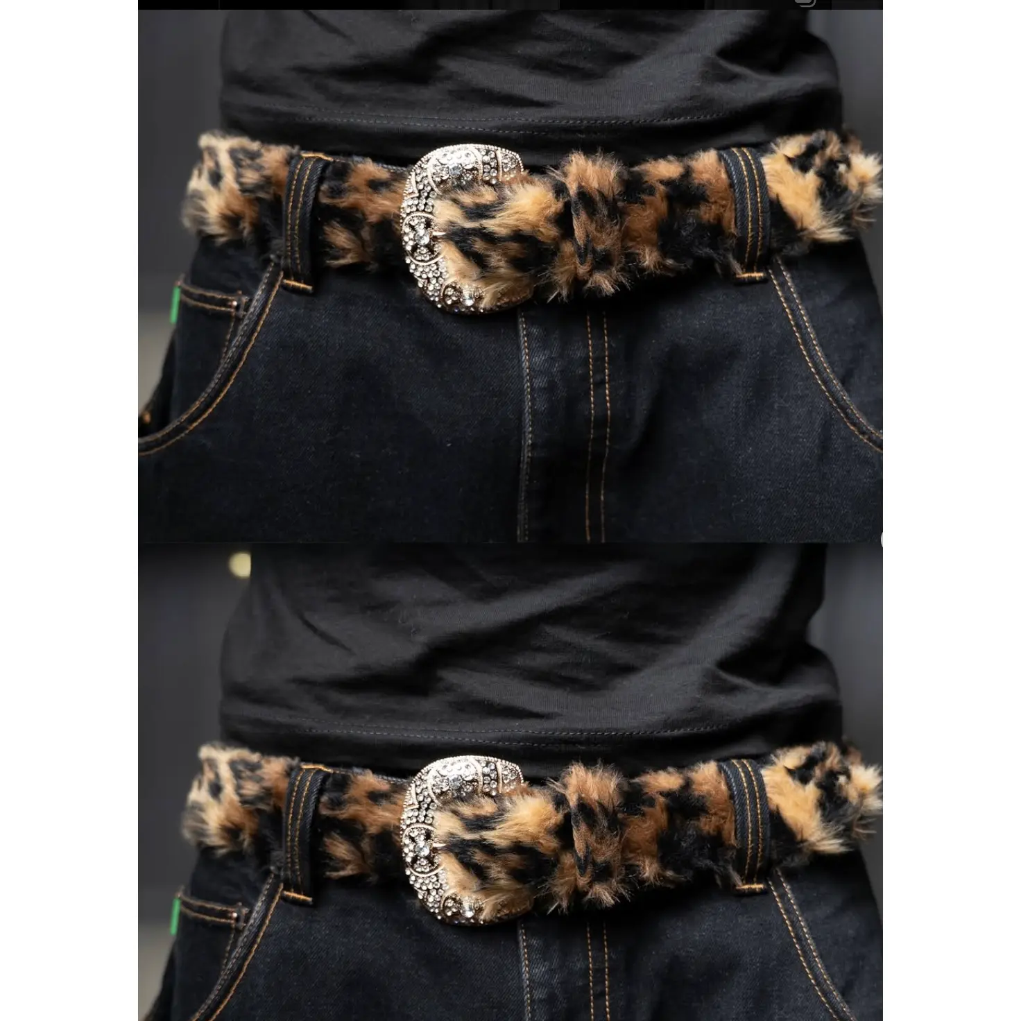 LEOPARD PLUSH BELT