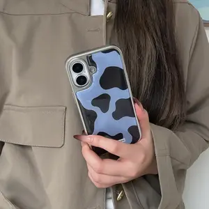 Silver Color Dripping Glue Korean Style Irregular Block Phone Case for Apple iPhone Series, Fashionable Women's Simple Design