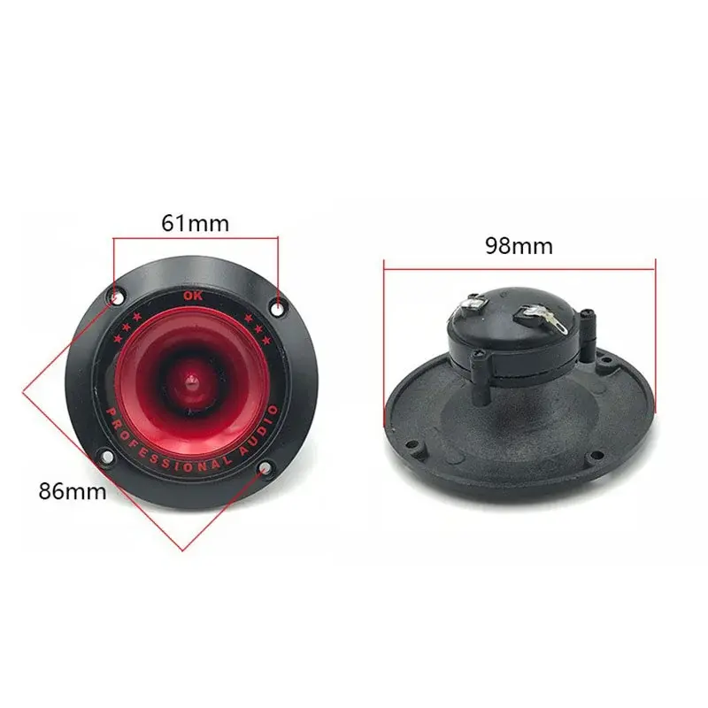 2-4 Pack Ceramic Piezo Tweeters, High Sensitivity Piezoelectric Treble Loudspeaker, Durable Audio Speaker Replacement for PA DJ System, Home Subwoofer, Stage Sound & DIY Audio Upgrade