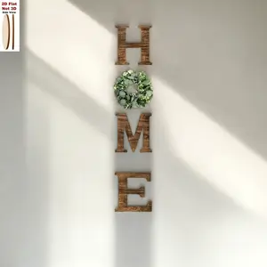 Modern farmhouse wooden plaque, rustic wall decor for living room and kitchen. Perfect housewarming and Christmas gift.