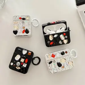 TheNorthStar Design By Yourself  PU Earphone Case With KeyChain, LightWeight Simply Fashion Earphone Cover,DIY Earphone Case