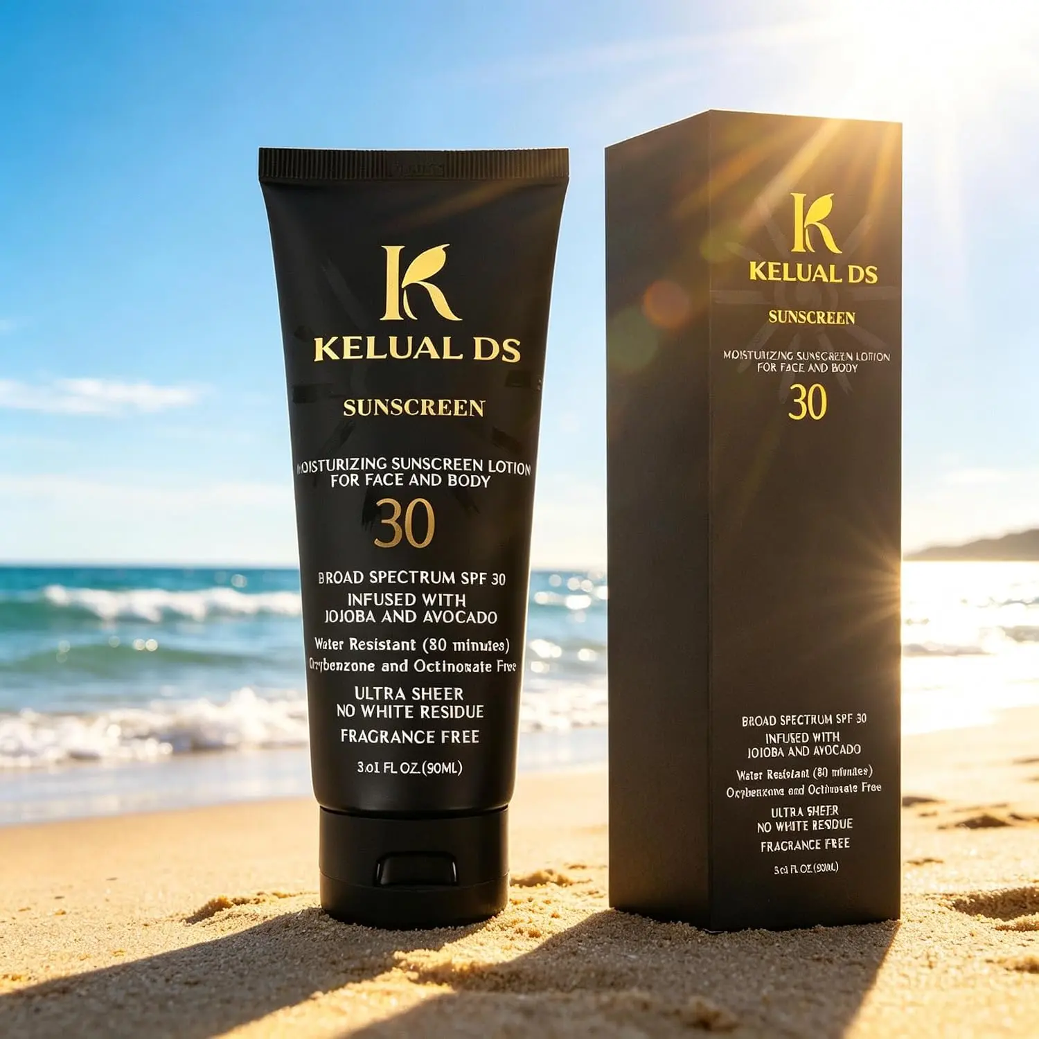 Black People Sunscreen SPF 30 Infused with Natural Ingredients and Formulated for Women of Color,No Synthetic Fragrance and Cruelty Free,Moisturizing Sun Protection,SPF 30-3.01 FL OZ/90ML