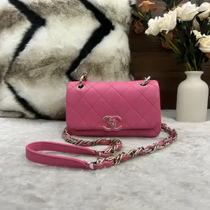 Pre-owned CHANEL CF Inspired Pink Quilted Flap Bag with Chain Shoulder Strap 866