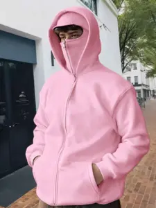 Fashion Balaclava Hoodie with Full Face Mask, Casual Zipper Sweatshirt, Warm Winter Wear, Unisex Design, Comfortable and Stylish, Casual Street Wear #Motorcycle  #Motorcycle hoodie #Motorcycle style  #Motorcycle outfit