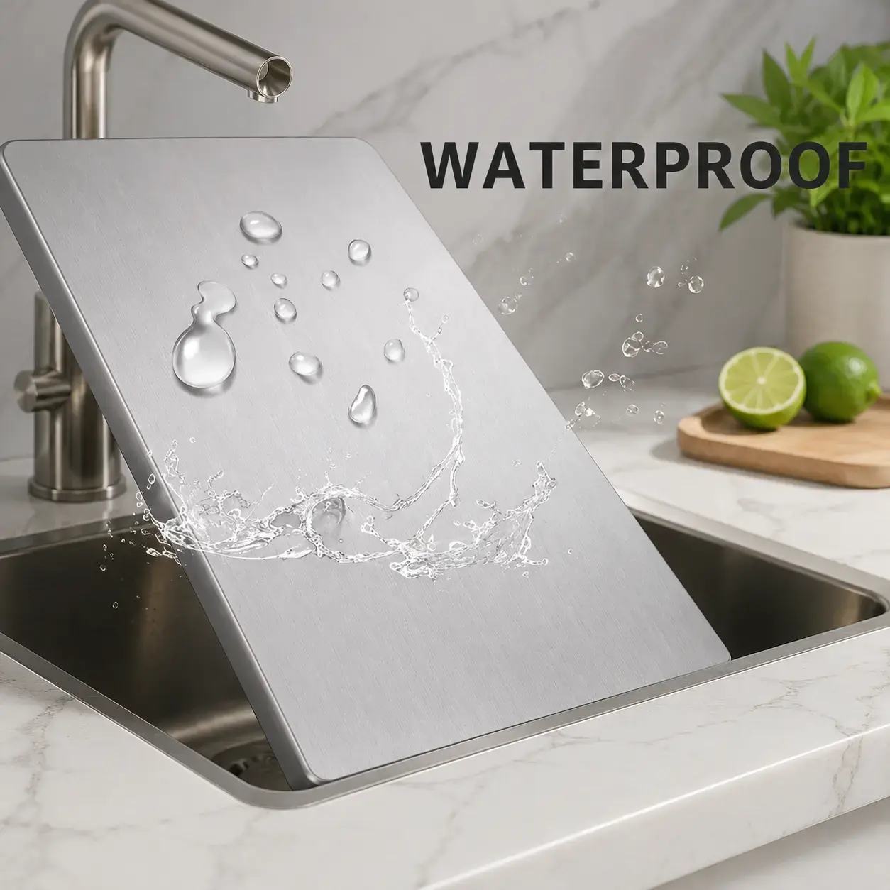 Stainless Steel Chopping Board, Non-slip Kitchen Chopping Board, Kitchen Cutting Board, Kitchen Accessories, Household Kitchen Gadgets #Summervibes