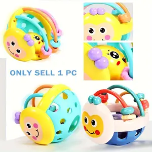 Animal Winkel Bee Multicolor Rattle & Sensory Teether for Baby, Newborn and Toddler, Safe, Multi-Functional Sensory Learning Toys for Infants, Early Development Toy for Toddlers, Rattle Maracas Sensory