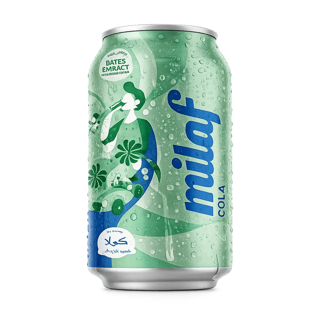Milaf Date Soda, 8.1 fl oz Fruit Carbonated Soft Drink - Natural Date Extract, Healthy Non-Alcoholic Beverage