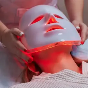 7 Color Photon Facial LED Mask Light Skin Care, 7 Modes LED Face Therapy, Portable Rechargeable, Home Skincare, New Condition, Facial Beauty Machine, Facial Beauty Instrument