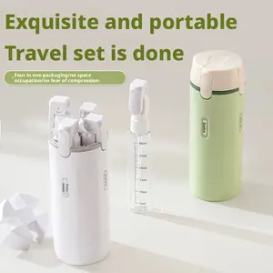 4-In-1 Travel Dispenser Bottles, Portable Shampoo & Lotion Containers, Compact Plastic Storage, Wholesale Easy-To-Pour Bottles