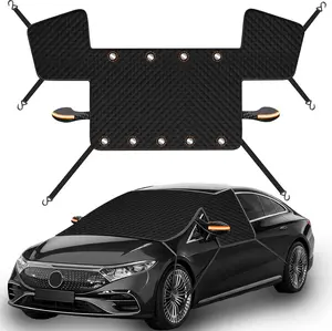 Car Magnetic Windshield Cover, Windshield Sunshade, Durable Oxford Fabric, Easy Installation, Frost Snow Sun Protection, Side Window Coverage, Winter Car Accessories