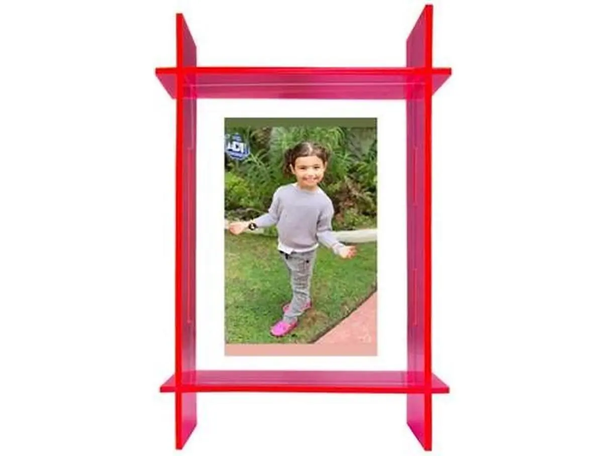 8 x 10 in. Neon Pink Lucite Photo Frame