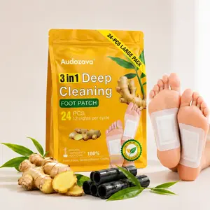 Natural Ginger Foot Patch for Daily Self Care, Audozava Mild 2-in-1 Foot Pads, Overnight Gentle Care to Freshen Feet, Reduce Odor and Bring Better Rest