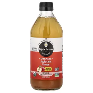 Spectrum Culinary Organic Apple Cider Vinegar, Unfiltered, 16 fl oz (473 ml)