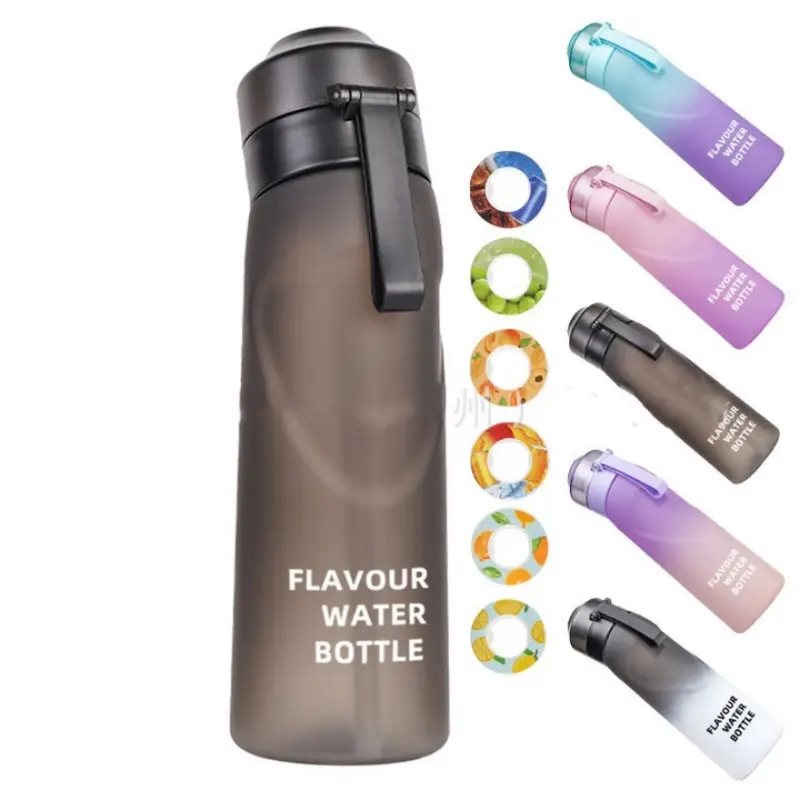 650ml Flavored Water Bottle Sports Alr Up Drinking Bottle Fruit Fragrance Pods Water Cup for Outdoor Camping Fitness Fashion