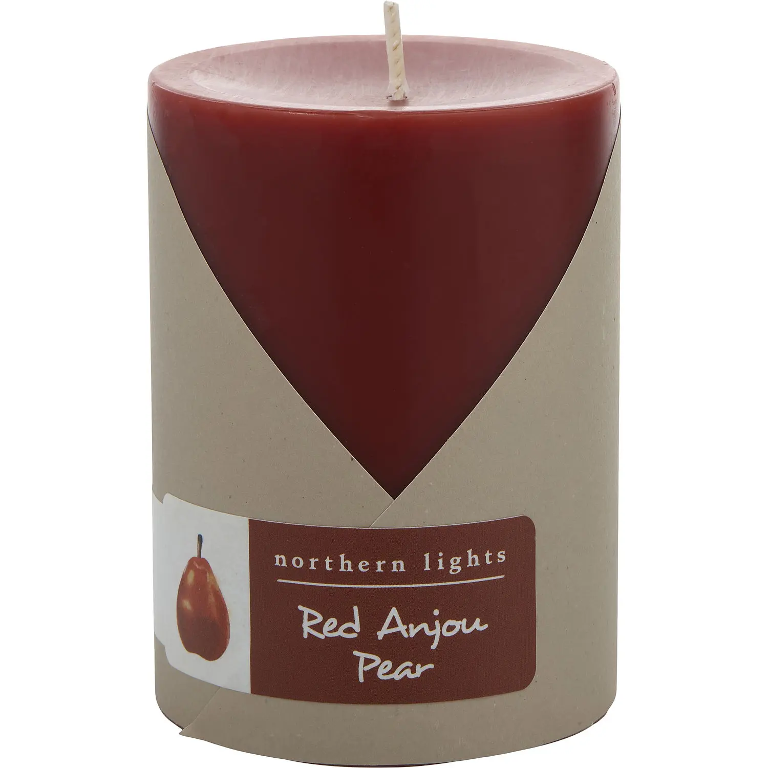 Red Anjou Pear By Northern Lights One Pillar Candle. For Unisex