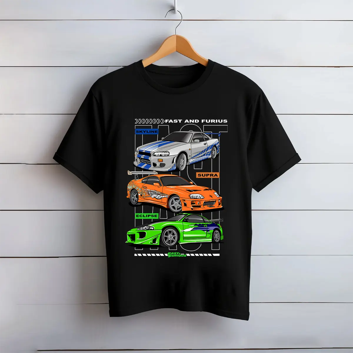 Fast & Furious T-shirt, Fast & Furious Fan Gift, Street Racing shirt, Casual Short Sleeve Crew Neck T-shirt for Daily Streetwear, Graphic Tees