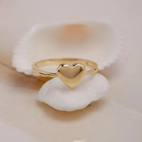 Women's Cute Heart Design Ring, Fashion Jewelry for Party, Daily Decor, Trendy All-match & Exquisite Jewelry for Birthday Gift, Heart Shaped Ring, Beautiful Rings