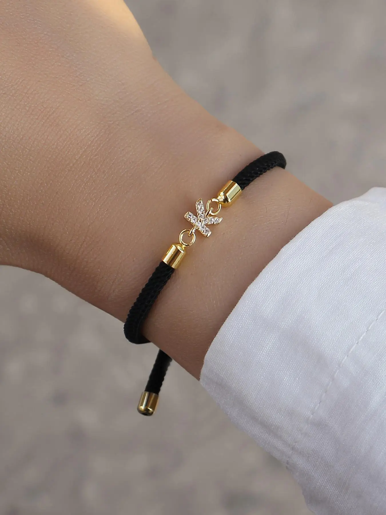 Fashion Letter Detail Rhinestone Decorated Adjustable Bracelet, Casual Jewelry, Trendy Accessories