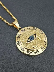 Ancient Egyptian Horus Eye Pendant Necklace, Charm Necklace, Hip Hop Style Unisex Jewelry, Unique Fashion Accessory for Men & Women
