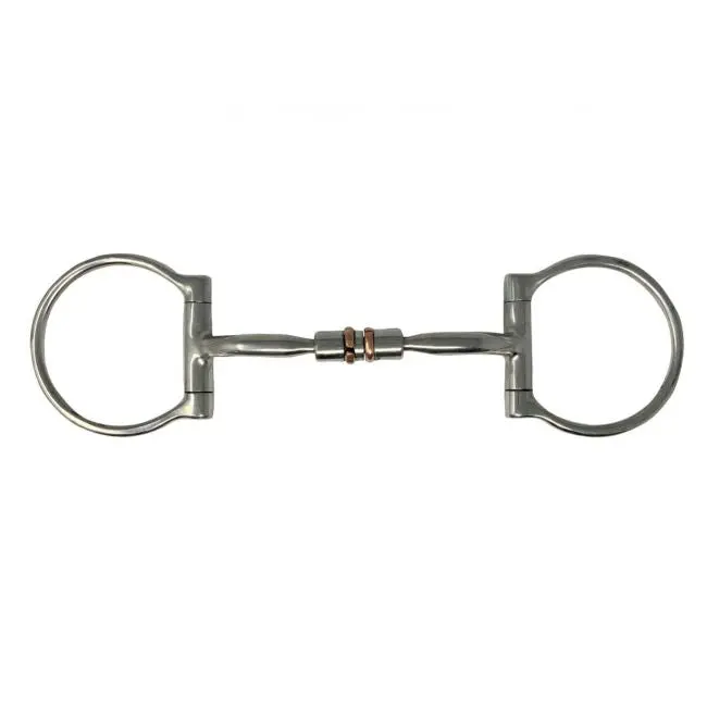 Showman Stainless Steel D-Ring bit with Copper Roller Center