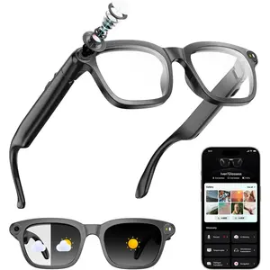 AI  Glasses with Camera,8MP  Camera Glasses for Men and Women,Recording Glasses with AI Assistant,Object Recognition,Open-Ear Audio & Real-Time Translation,for Travel,, Outdoor Use