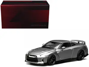 2020 Nissan GT-R (R35) Track Edition Engineered by NISMO RHD Dark Metal Gray Metallic 1/64 Diecast Model Car by MotorHelix