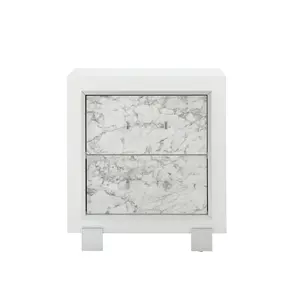 SKYE MARBLE WHITE NIGHTSTAND