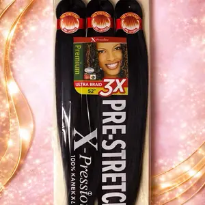 2pcs (6bundles)X-Pression Premium Ultra Braid 3X Pre-Stretch 52-inch Hair Extensions 100% Kanekalon