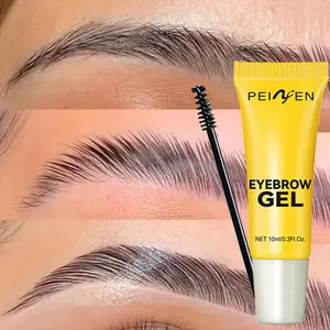 Eyebrow Styling Adhesive Tape Brush & 3D Brow Shaping Gel, Waterproof & Sweat-Resistant, Transparent Gel for Natural Look, All Light Types