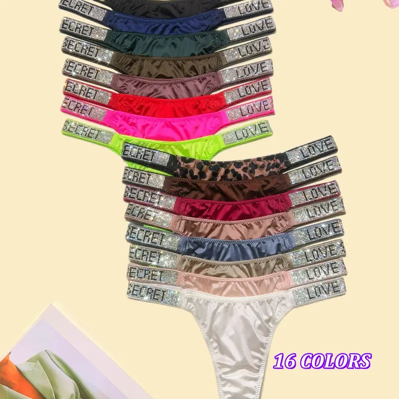 LOVE SECRET Design 3-6 PACKS Sparkling A+ class rhineston Size:XS-XXL Thongs /T-back/ briefs (2 style) to choose , Nylon+Spandex+Cotton, high quality, comfortable and fresh underwear,panties,suitable for daily life, sports, four-season multipack fashion
