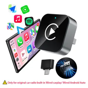 Wireless CarPlay & Android Auto Adapter – 2-in-1 Plug & Play, Instant Connection, Works with iPhone & Android